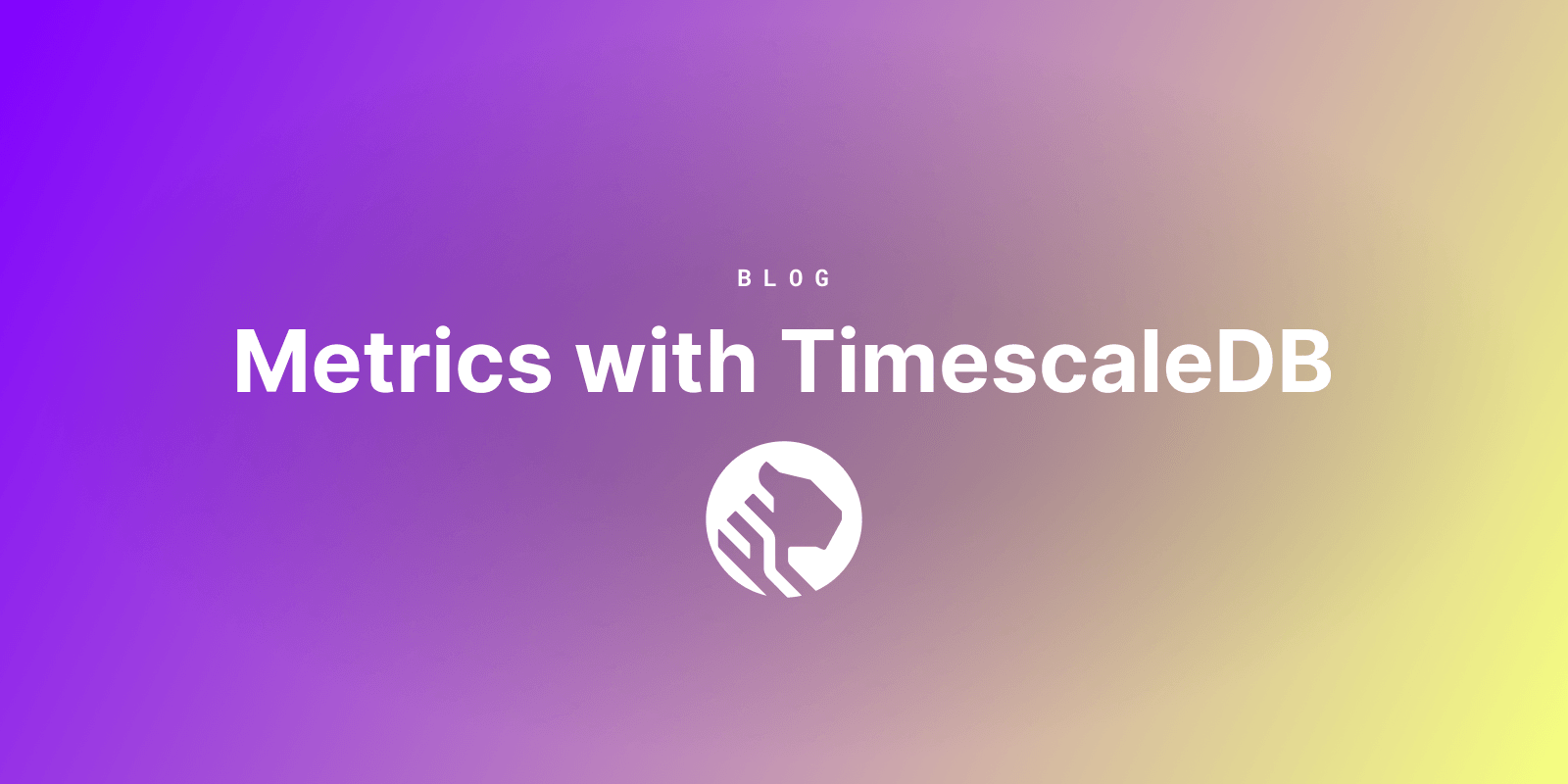 Featured image for Building Metrics with TimescaleDB blog post